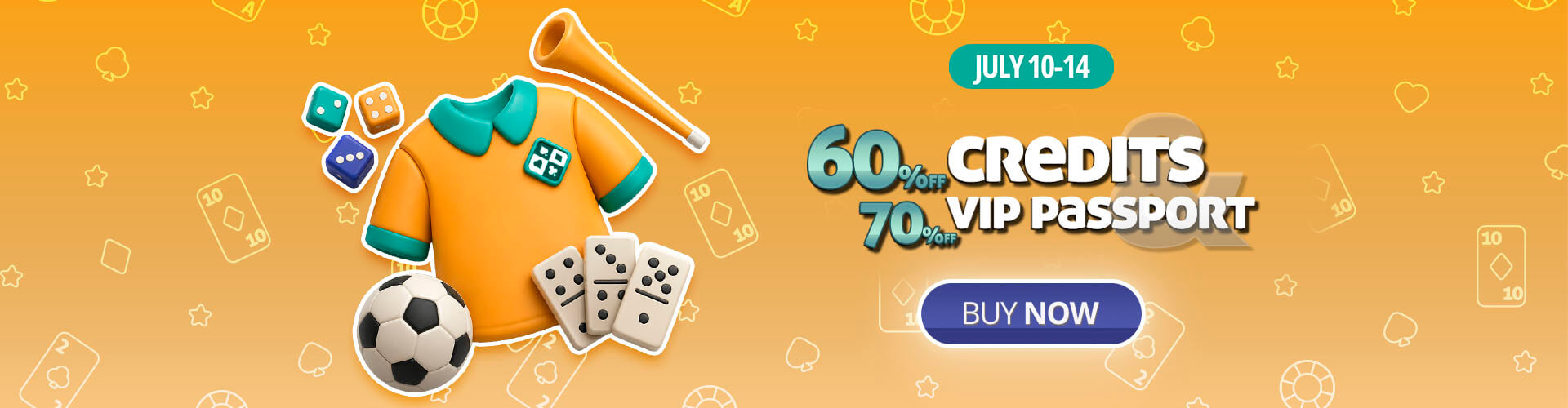 ? A champion-worthy offer for the final stretch: 60% off credits and 70% off vip passes.