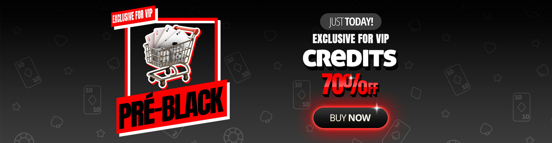 Don?t wait for Black Friday! VIP gets 70% OFF in credits ?????